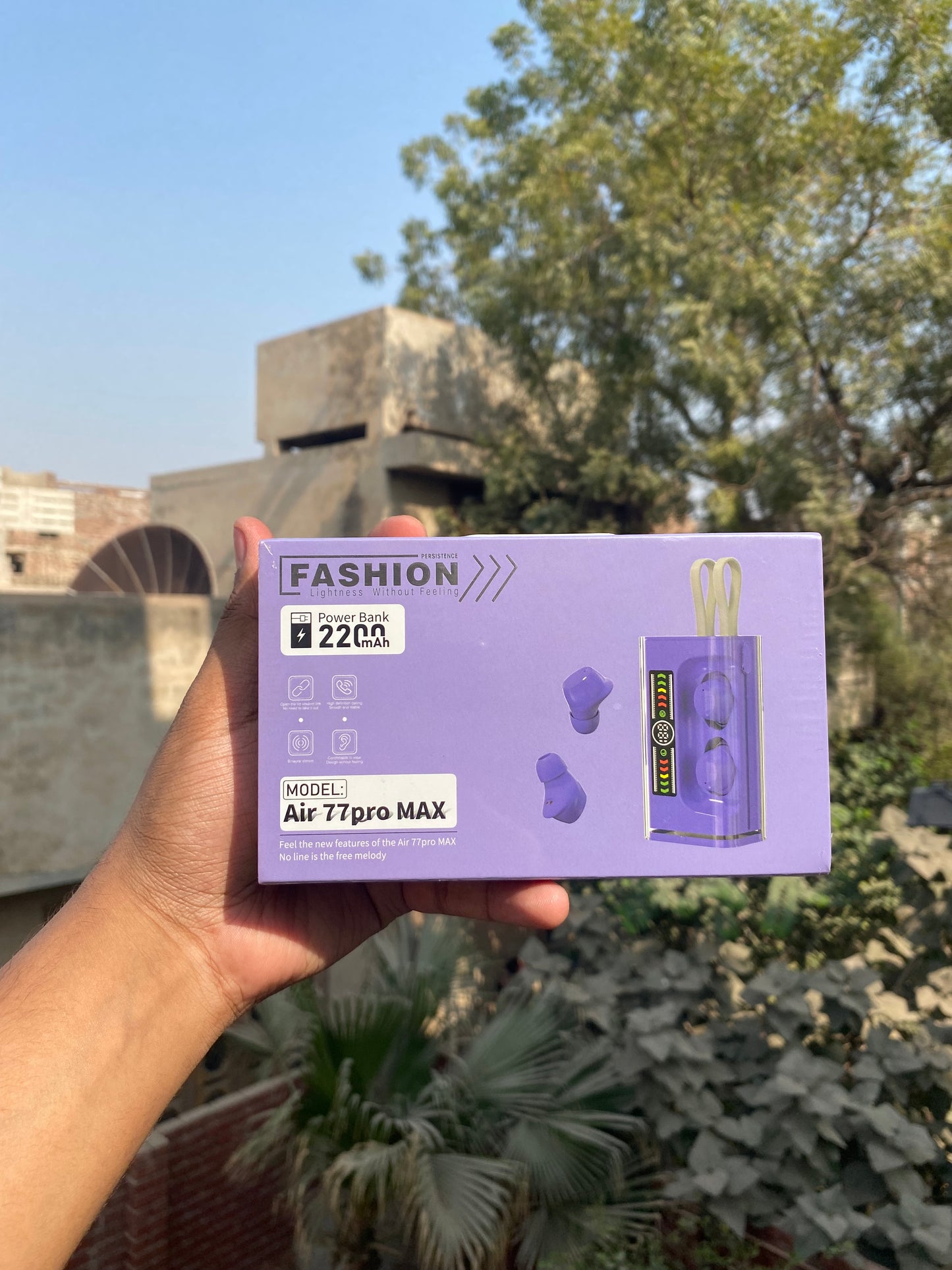 Air 77 ProMax ( Bluetooth Ear buds with 2200 MAH Power Bank )